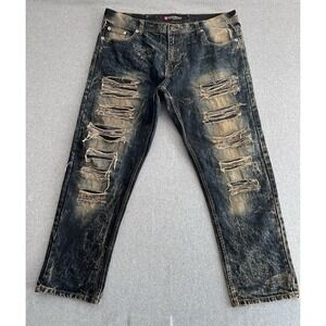 South Pole Jeans Men's 40 X 34 Factory Distressed Y2K Hip Hop Baggy D